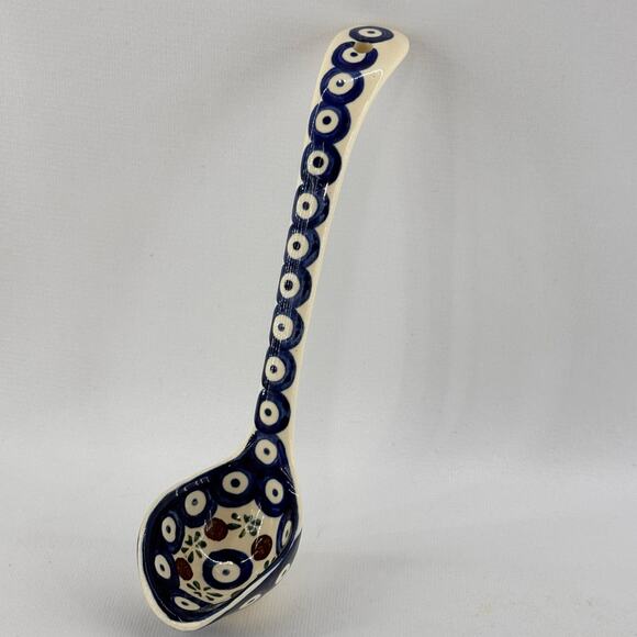 Ceramika Other - Boleslawiec Handmade Polish Ceramic Pottery Serving Spoon Mosquito 8"
